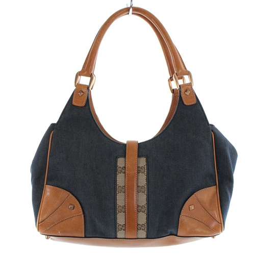グッチ GUCCI ニュージャッキー GGキャンバス デニム レザー バッグ 