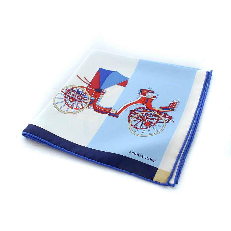 エルメス HERMES GAVROCHE TWILL VOITURES EXQUISES 精巧な馬車 カレ45 