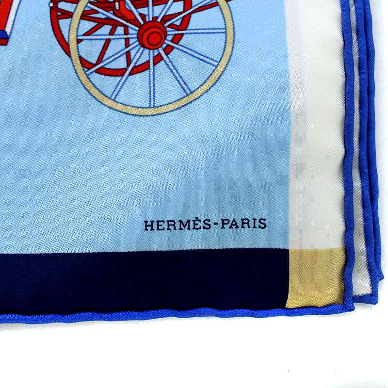 エルメス HERMES GAVROCHE TWILL VOITURES EXQUISES 精巧な馬車 カレ45 