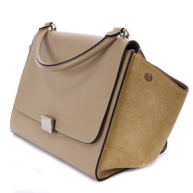 セリーヌ CELINE トラペーズ レザー スエード ハンドバッグ セリーヌ CELINE トラペーズ レザー スエード ハンドバッグ