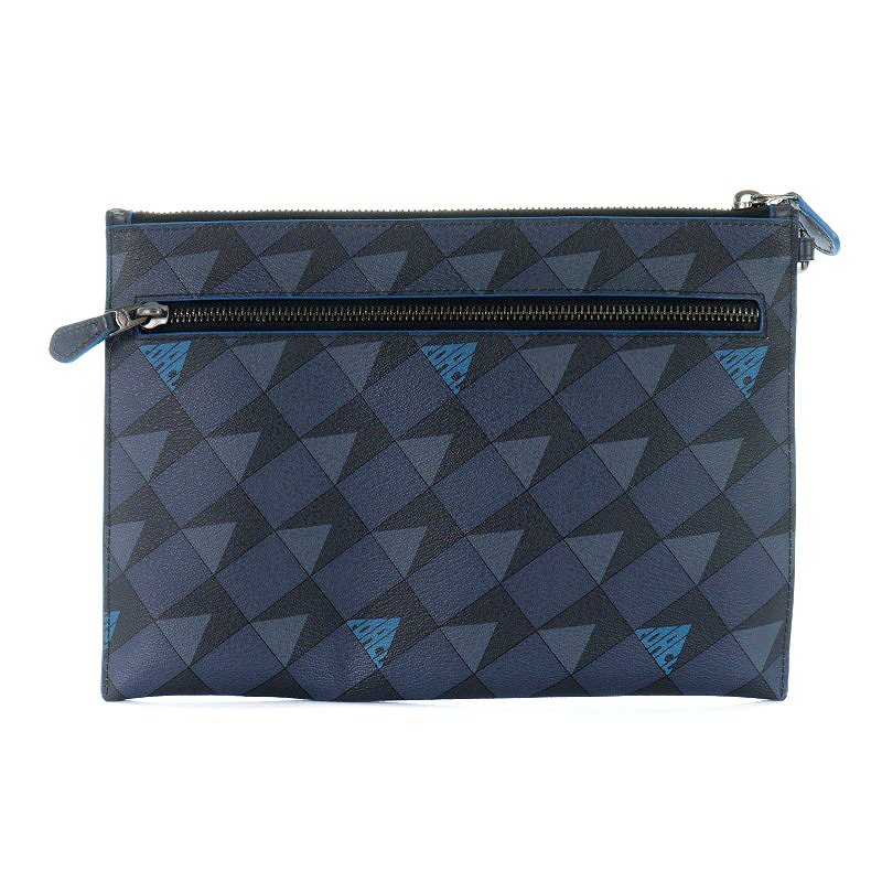 コーチ COACH クラッチバッグ 総柄 レザー 紺 ネイビー 1891 /AK24 