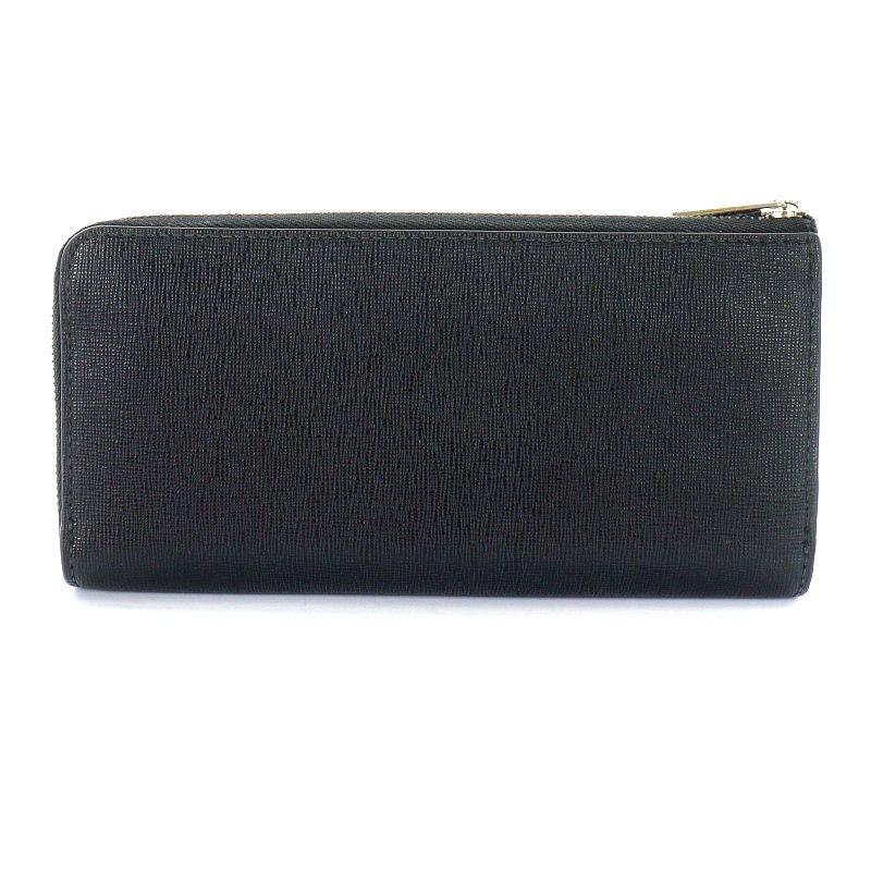 フルラ FURLA 長財布 L字ファスナー レザー 黒 ブラック /AK18 