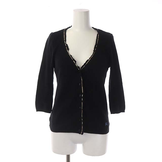 Burberry 七分袖カーディガン 38 ブラック 【公式通販】