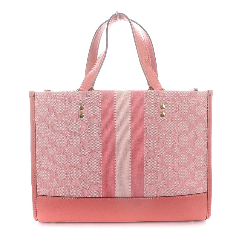 1円□新品同様□COACH コーチ 2way キャンバス トートバッグ  