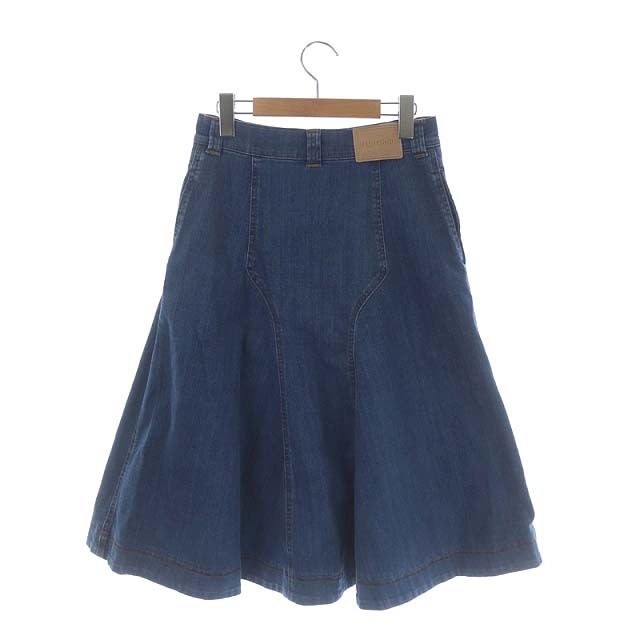 未使用品 シーバイクロエ SEE BY CHLOE デニムスカート フレア 膝丈 38 