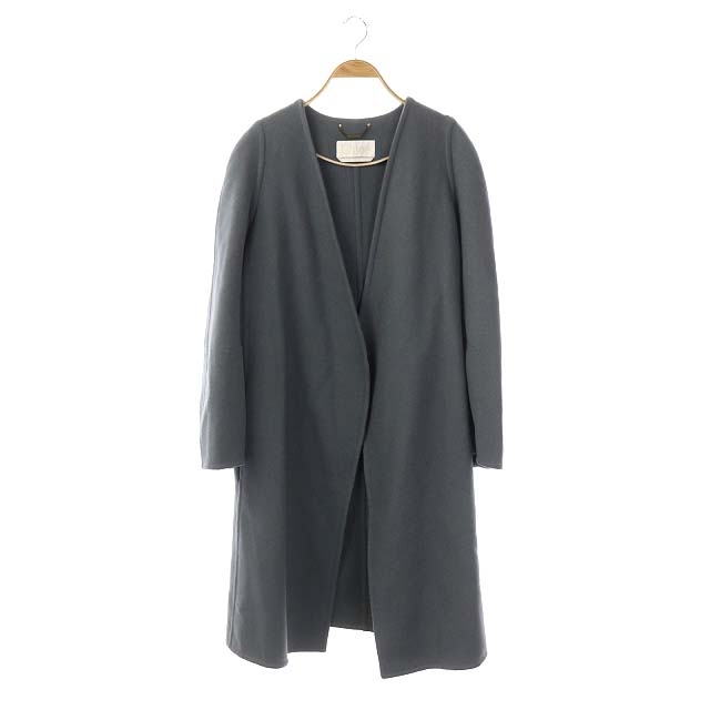 クロエ CHLOE ウールカシミヤノーカラーコート アウター ロング 36 