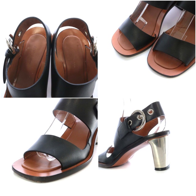 CELINE BAMBAM フィービー期 バンバン レザー ヒール ブラック 黒 CELINE BAMBAM フィービー期 バンバン レザー ヒール ブラック 黒