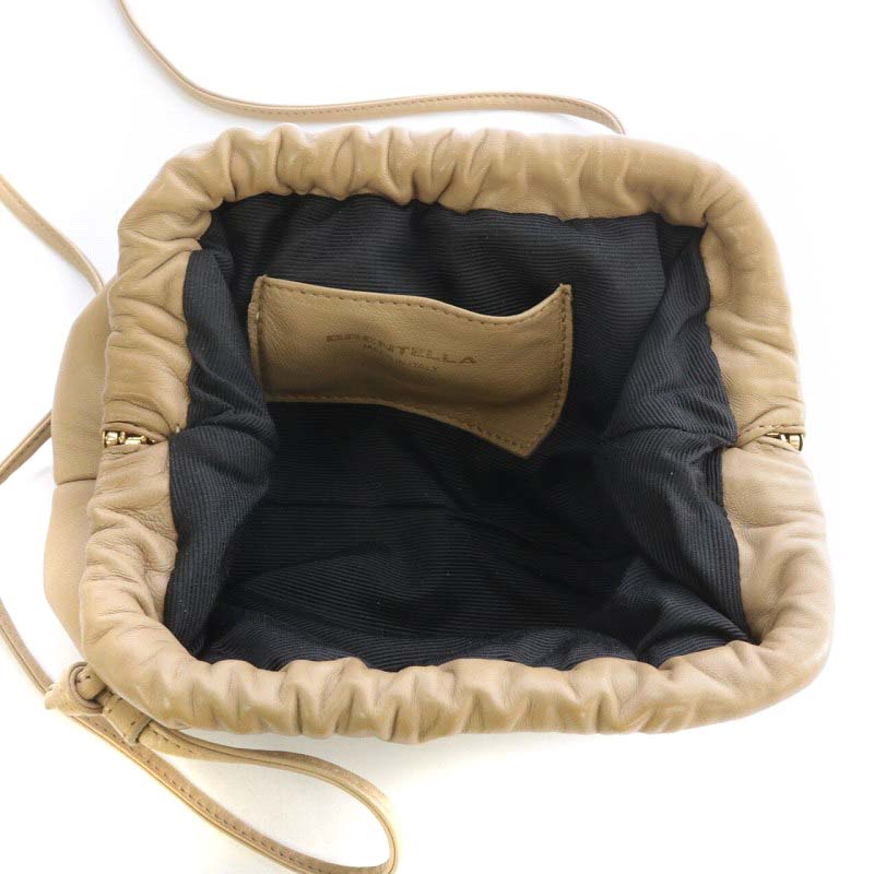 ミューズ ドゥーズィエム クラス MUSE de Deuxieme Classe ブレンテッラ BRENTELLA NAPPA MINI POUCH  バッグ ショルダーバッグ ワンショルダー ポーチ カーフレザー ナチュラル 茶色 ブラウン /YO10 レディース