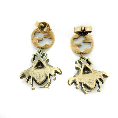 グッチ GUCCI インターロッキングG付き ビー ピアス ハチ ゴールド色 