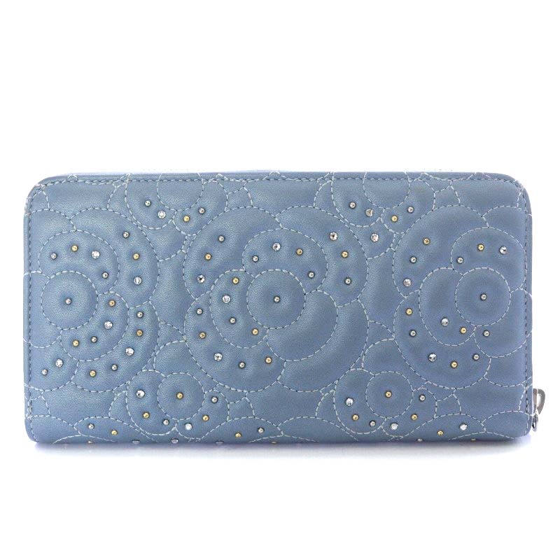 シャネル CHANEL 長財布 ラウンドファスナー カメリア ココマーク 
