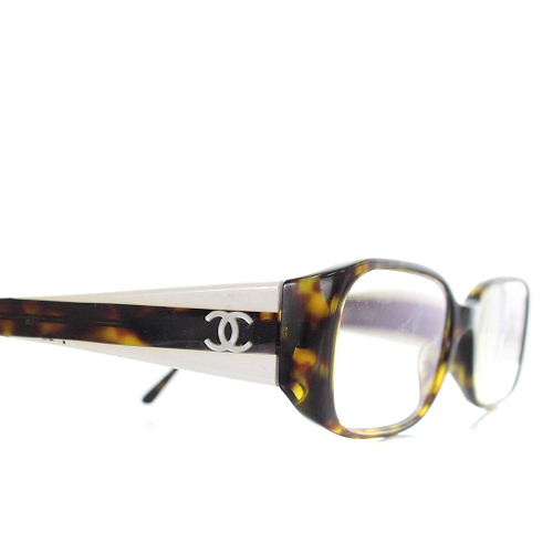 シャネル CHANEL 眼鏡 メガネ ココマーク 度入り 52□16 135 黒 モス 