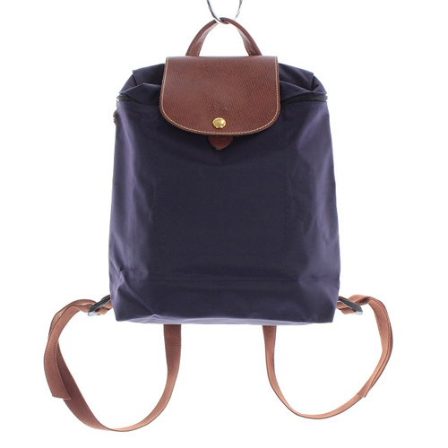 ロンシャン LONGCHAMP ルプリアージュ リュック 切替 レザー 紫 