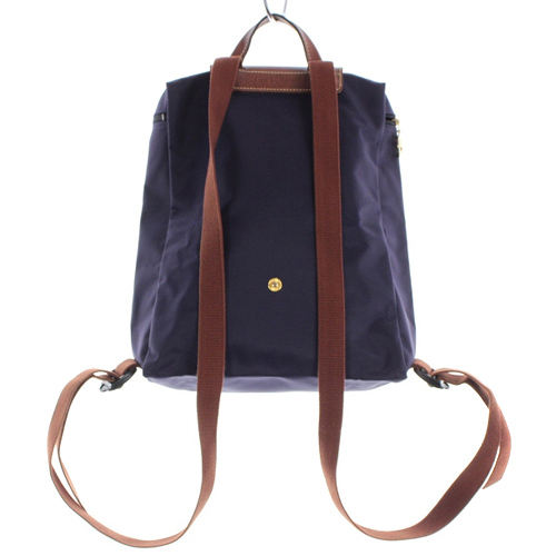 ロンシャン LONGCHAMP ルプリアージュ リュック 切替 レザー 紫 