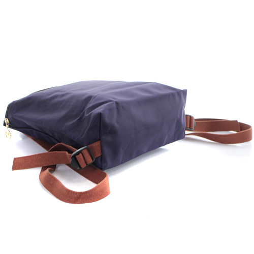 ロンシャン LONGCHAMP ルプリアージュ リュック 切替 レザー 紫 