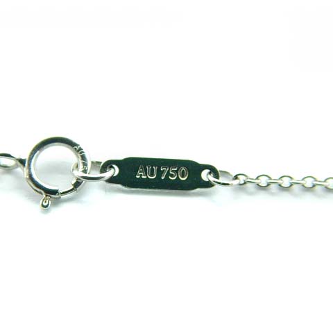 ティファニー TIFFANY & CO. ネックレスチェーン K18WG 46cm ホワイト 