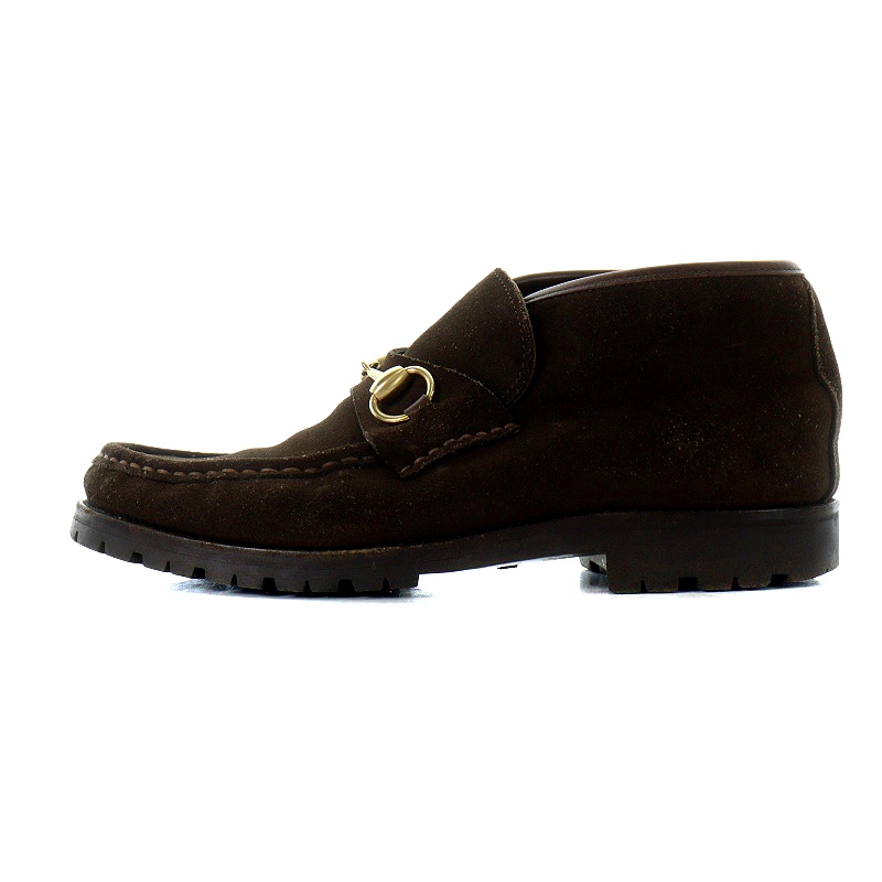 GUCCI グッチ モカシン 茶色 スエードブーツ ハイカット 36.5 オールド