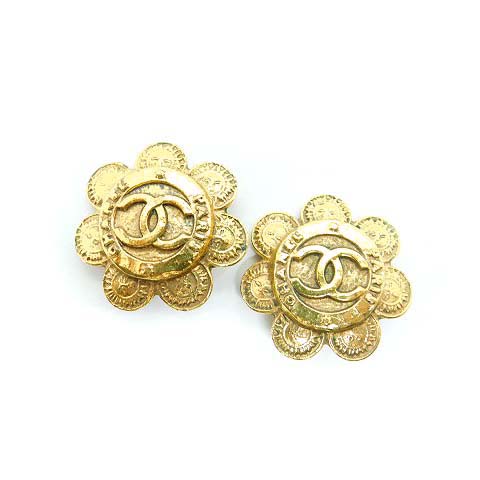 シャネル CHANEL 28 2872 イヤリング ココマーク フラワーモチーフ 
