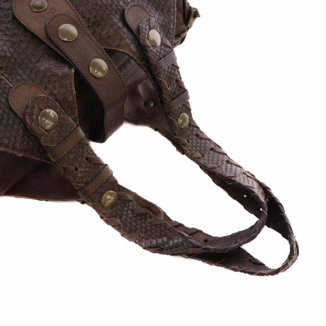 n92【美品】クロエ　シルベラード　パイソン　トートバッグ　ワンショルダーバッグ n92【美品】クロエ シルベラード パイソン トートバッグ ワン