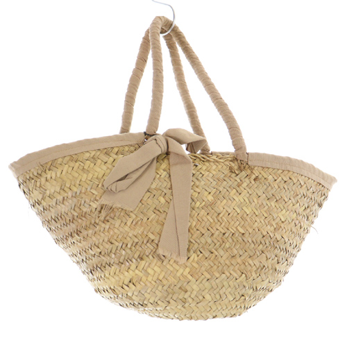 コニー CONNIE かごバッグ ハンドバッグ コサージュ べージュ /SR2  