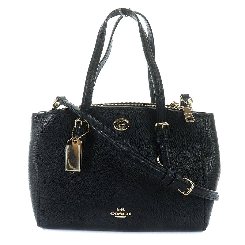 コーチ COACH ハンドバッグ ショルダーバッグ 2way レザー 黒