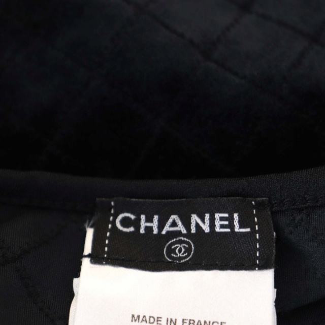 シャネル CHANEL 05C カットソー ジャケット トップス 半袖 ジップ 