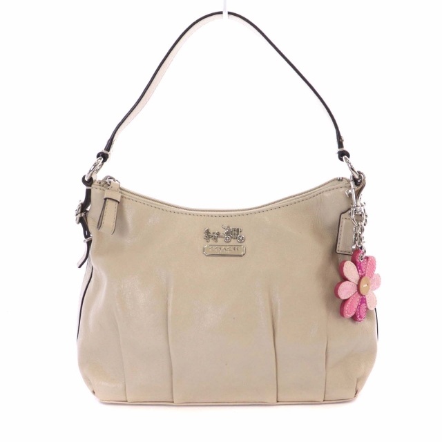 コーチ COACH ワンショルダー ハンドバッグ チャーム付き レザー コーチ COACH ワンショルダー ハンドバッグ チャーム付き レザー