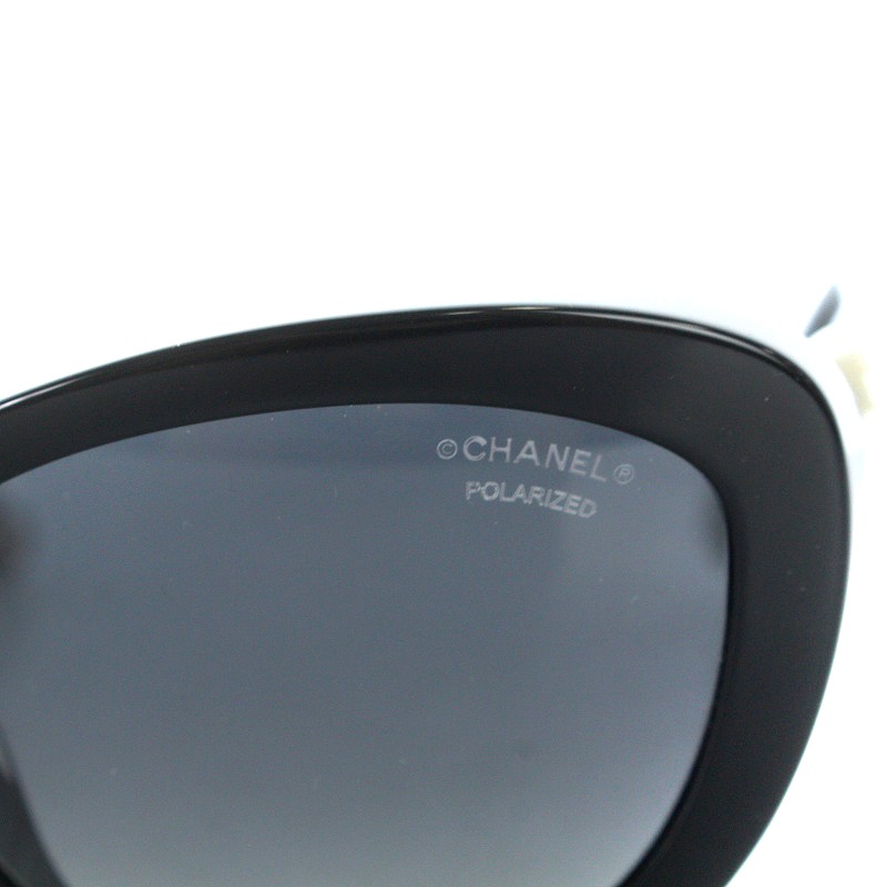 シャネル CHANEL サングラス ココマーク パール 55□19 140 黒