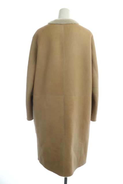 ドゥロワー Drawer シープムートンノーカラーコート リバーシブル  