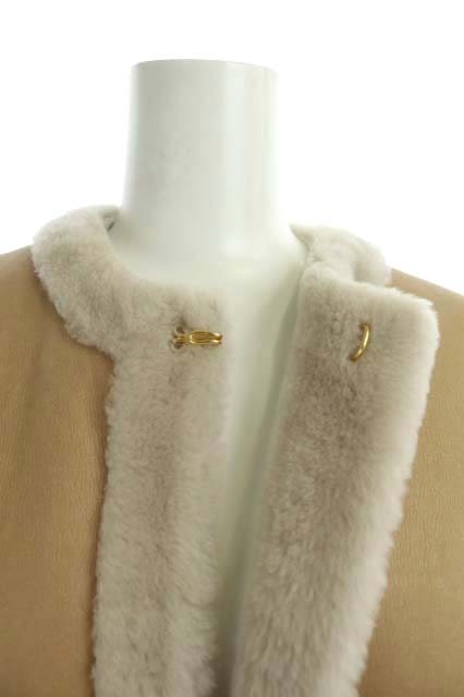 ドゥロワー Drawer シープムートンノーカラーコート リバーシブル  