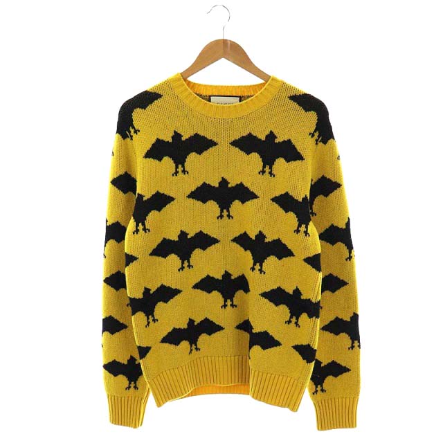 グッチ GUCCI Bat Jacquard Knit ジャガードニット アルパカ混 