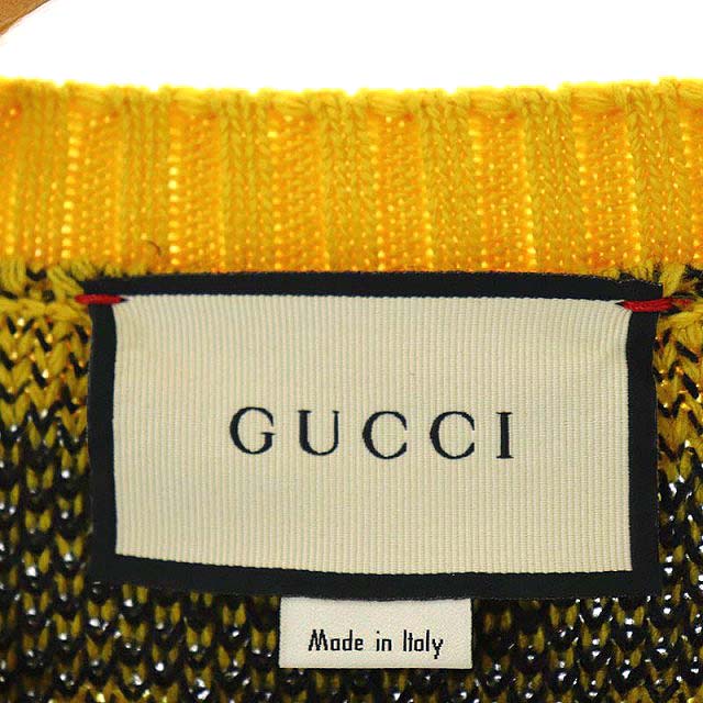 GUCCI グッチ バット柄 ジャガード クルーネック ニット セーター S グッチ GUCCI Bat Jacquard Knit ジャガードニット アルパカ混