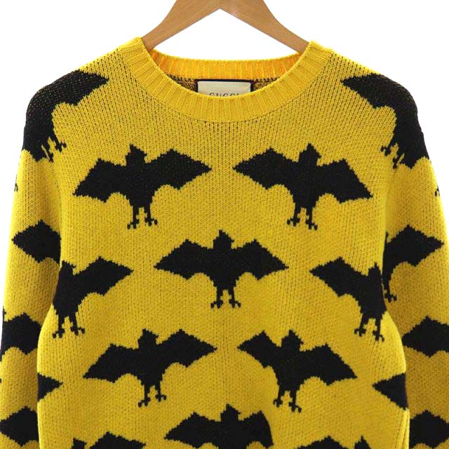 グッチ GUCCI Bat Jacquard Knit ジャガードニット アルパカ混 