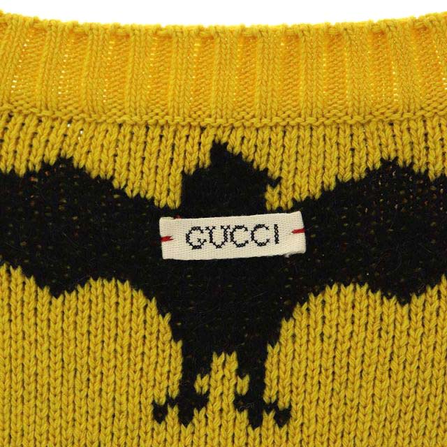 グッチ GUCCI Bat Jacquard Knit ジャガードニット アルパカ混 