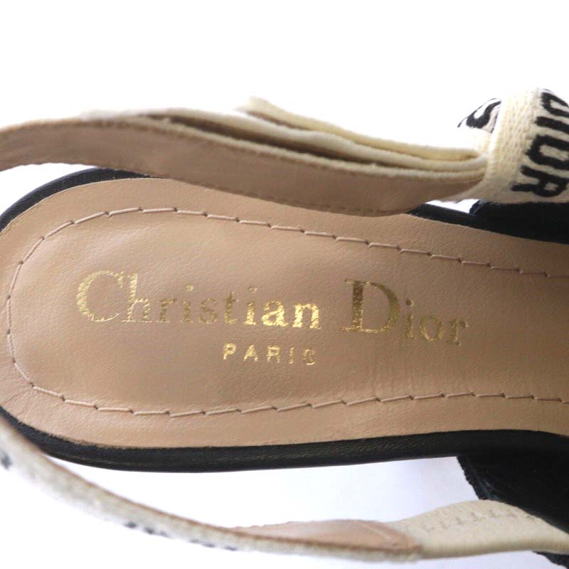 クリスチャン　ディオール　ベージュ ポインテッドトゥ ハイヒール　37 Dior Slingback Heels Size 36. 5 IT