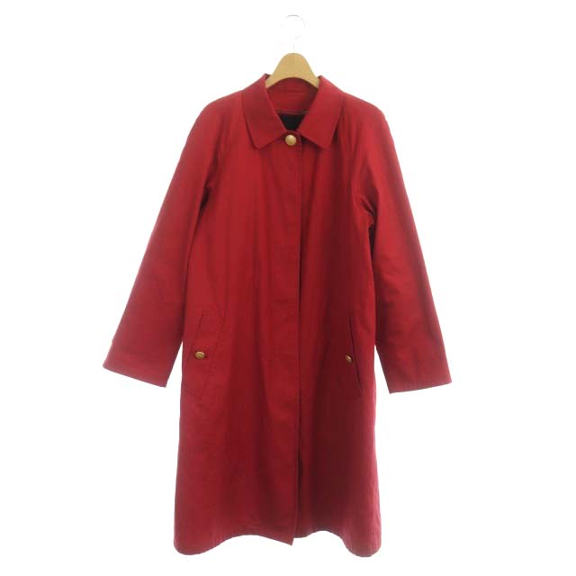 BURBERRY バーバリー ステンカラーコート レッド (レディース 14) 中古