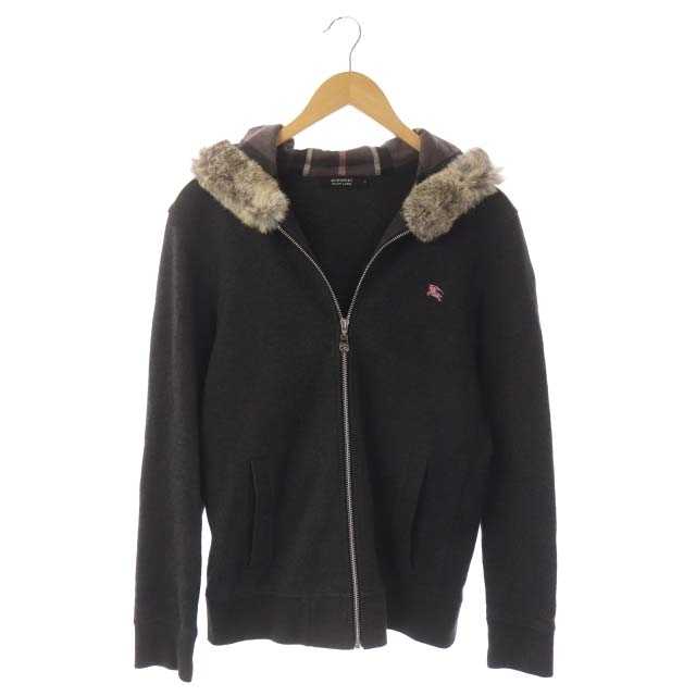 バーバリーブラックレーベル BURBERRY BLACK LABEL ラビットファー付き 