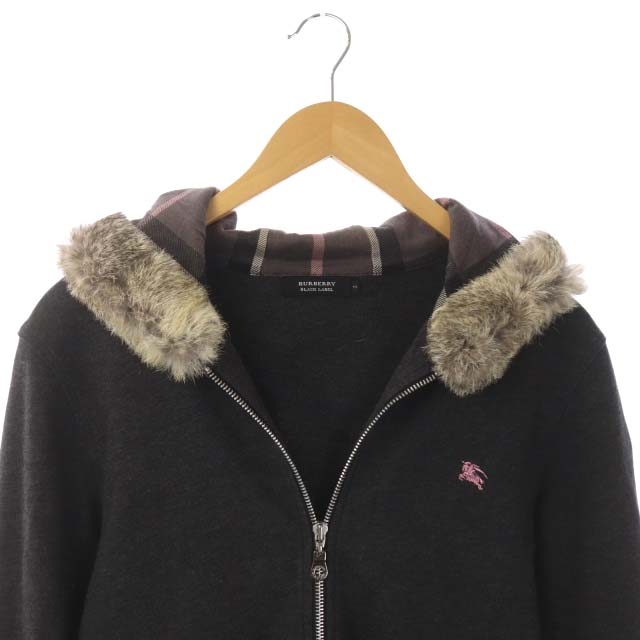 バーバリーブラックレーベル BURBERRY BLACK LABEL ラビットファー付き 