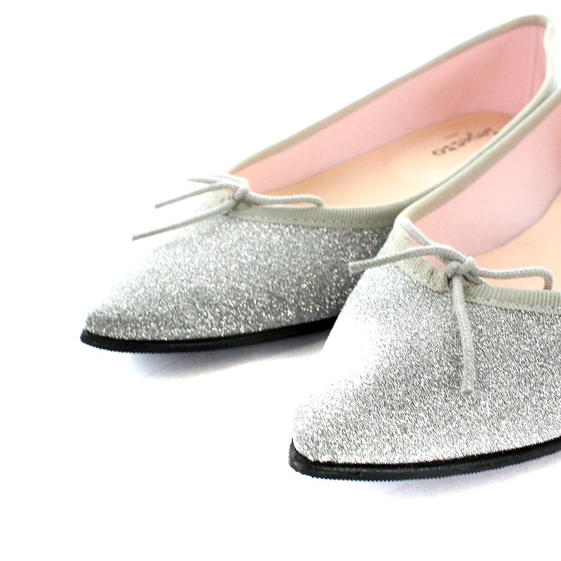 レペット Repetto バレエシューズ パンプス リボン グリッター 38.5 