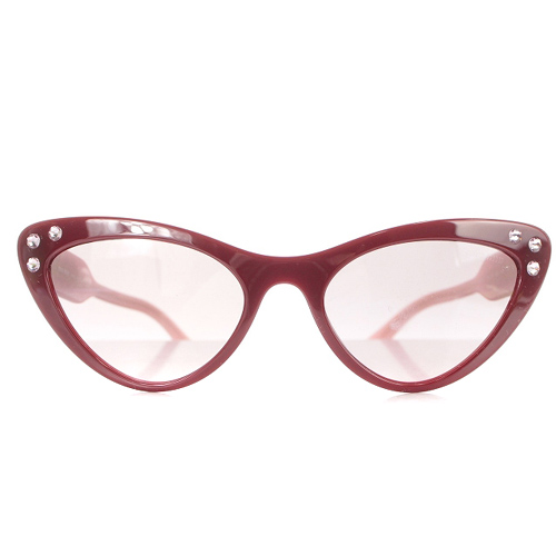 ミュウミュウ miumiu サングラス ロゴ 55□19 140 赤 レッド ピンク 