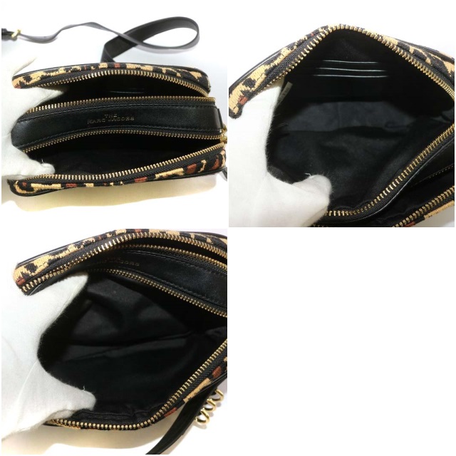美品 マークジェイコブス キャンバス ショルダー カメラバッグ レオパード 黄 マークジェイコブス MARC JACOBS ソフトショット 21 SOFTSHOT 21