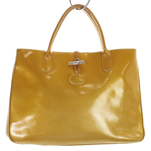 ロンシャン LONGCHAMP ロゾ エナメル トートバッグ ハンドバッグ ロゴ  
