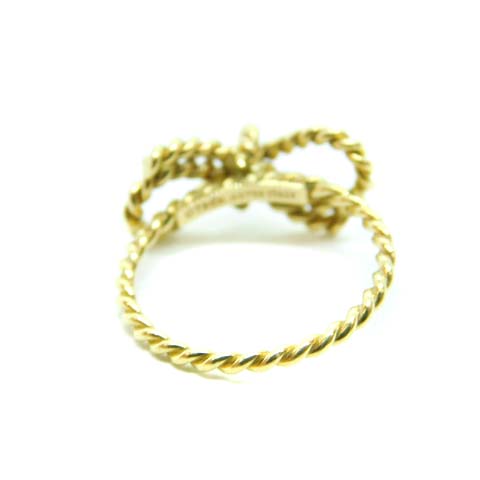 ティファニー TIFFANY & CO. ツイストリボン リング 指輪 K18 YG 7.5号