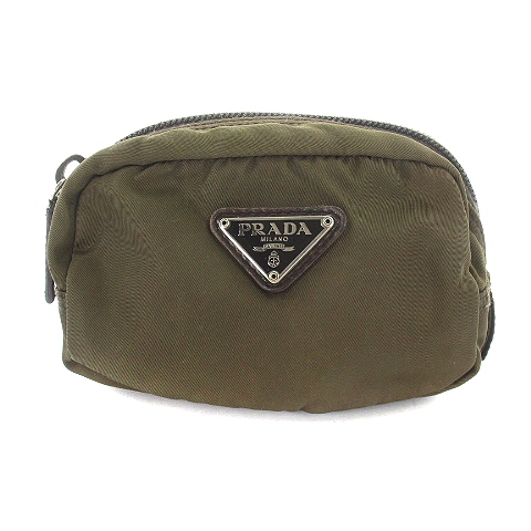 プラダ PRADA ポーチ ミニ ナイロン カーキ □OH /AK3 レディース 170 