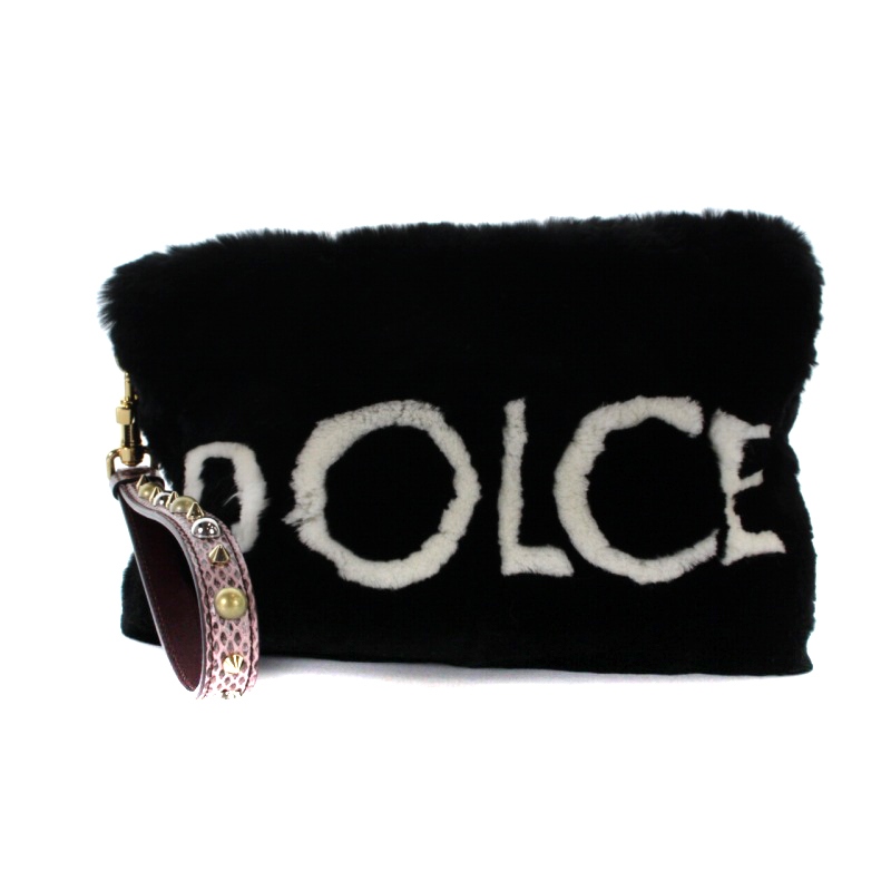 ドルチェ&ガッバーナ ドルガバ DOLCE&GABBANA クラッチバッグ ファー 