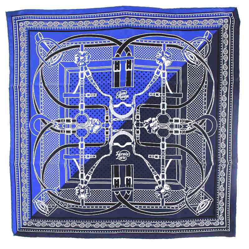 エルメス HERMES カレ55 スカーフ バンダナ crano manege シルク バイ 