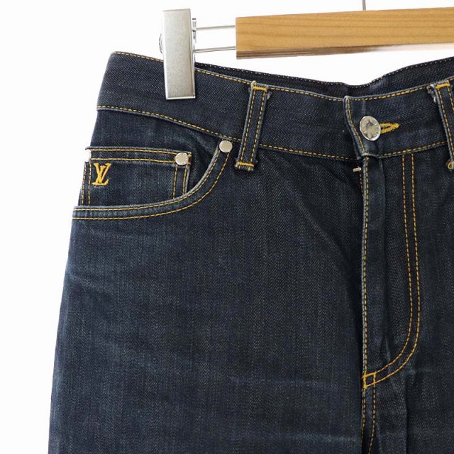 ルイヴィトン LOUIS VUITTON モノグラム刺繍LVデニムパンツ ジーンズ 