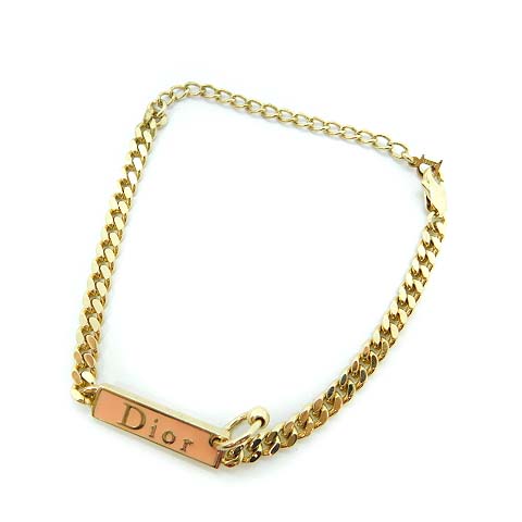 クリスチャンディオール Christian Dior ブレスレット ロゴプレート 