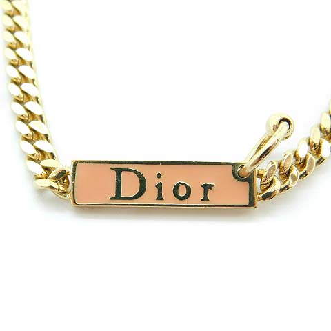 クリスチャンディオール Christian Dior ブレスレット ロゴプレート 