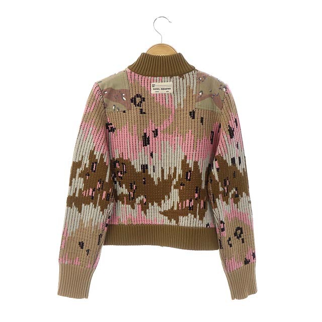 DIESEL ディーゼル レディース ニット 異素材 ジップアップニットブルゾン DIESEL ディーゼル レディース ニット 異素材 ジップアップ