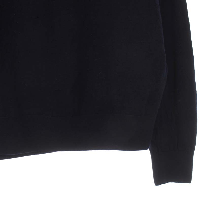 Prada ニットポロ　ウール プラダ PRADA ウール 長袖 ニットシャツ ポロシャツ 44 紺 ネイビー